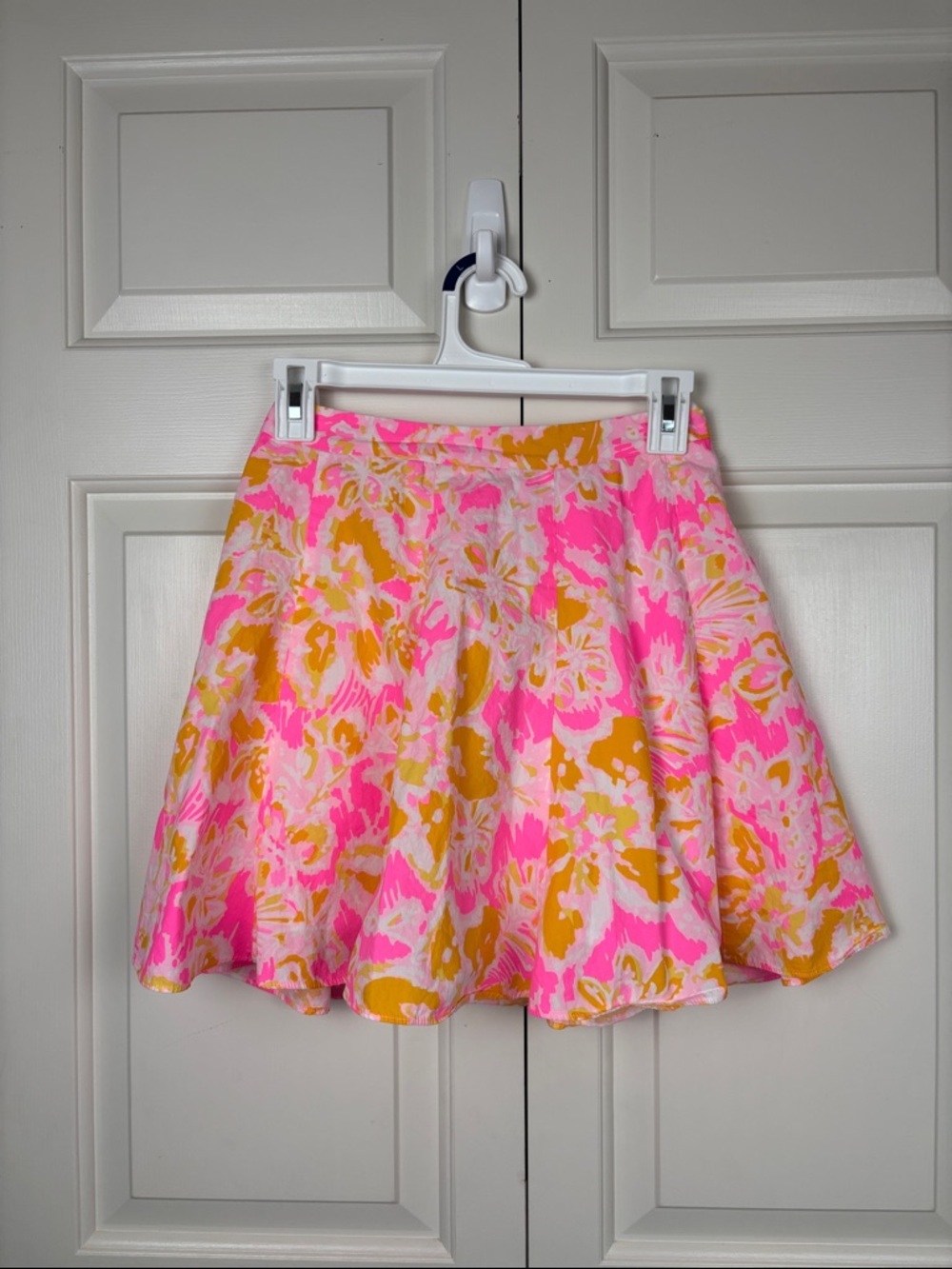 Lilly Pulitzer Pink and Yellow Floral A Line Bouncy Skirt - Size 00